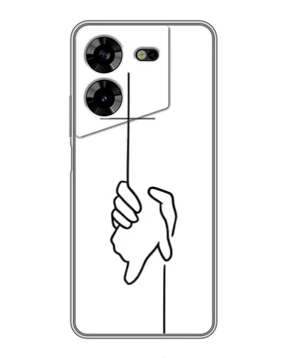 Чехол для TECNO POVA 5 (LG7n) с картинкой «Рука держит»