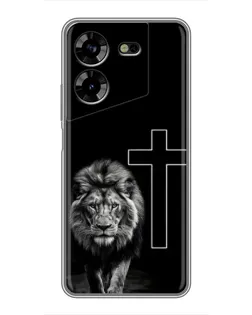 Чохол для TECNO POVA 5 (LG7n) з картинкою «Лев та Хрест»