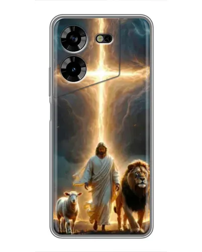 Чехол для TECNO POVA 5 (LG7n) с картинкой «Лев Иуды и Свет»
