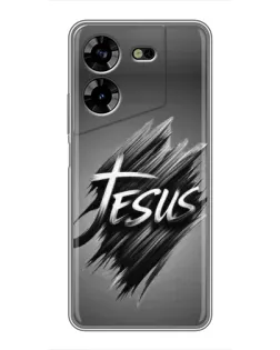 Чехол для TECNO POVA 5 (LG7n) с картинкой «Надпись Jesus Graffiti»