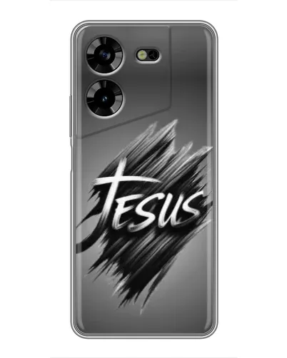 Чехол для TECNO POVA 5 (LG7n) с картинкой «Надпись Jesus Graffiti»