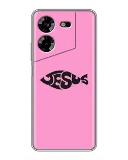 Чехол для TECNO POVA 5 (LG7n) с картинкой «Розовый символ  Jesus»
