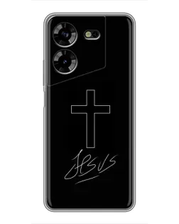 Чохол для TECNO POVA 5 (LG7n) з картинкою «Графічний хрест Jesus»