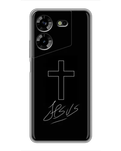 Чохол для TECNO POVA 5 (LG7n) з картинкою «Графічний хрест Jesus» Чохол для TECNO POVA 5 (LG7n) з картинкою «Графічний хрест Jesus»