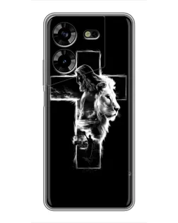 Чохол для TECNO POVA 5 (LG7n) з картинкою «Сяючий хрест Jesus»