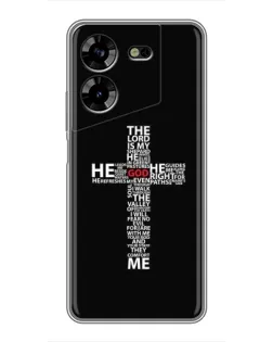 Чохол для TECNO POVA 5 (LG7n) з картинкою «Текстовий хрест»