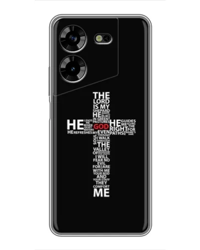 Чохол для TECNO POVA 5 (LG7n) з картинкою «Текстовий хрест» Чохол для TECNO POVA 5 (LG7n) з картинкою «Текстовий хрест»