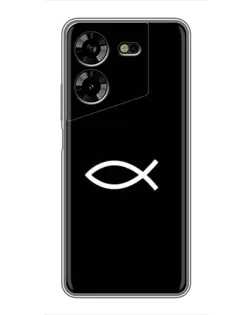 Чохол для TECNO POVA 5 (LG7n) з картинкою «Символ риби Jesus»