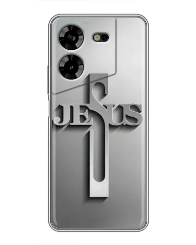 Чохол для TECNO POVA 5 (LG7n) з картинкою «Металевий хрест Jesus» Чохол для TECNO POVA 5 (LG7n) з картинкою «Металевий хрест Jesus»