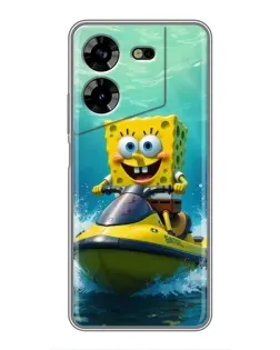 Чохол для TECNO POVA 5 (LG7n) з картинкою «Спанч Боб на гідроциклі» Чохол для TECNO POVA 5 (LG7n) з картинкою «Спанч Боб на гідроциклі»