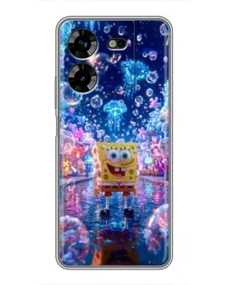 Чехол для TECNO POVA 5 (LG7n) с картинкой «Неоновый океан»