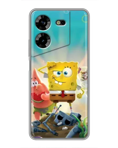 Чехол для TECNO POVA 5 (LG7n) с картинкой «Спанч Боб победитель»