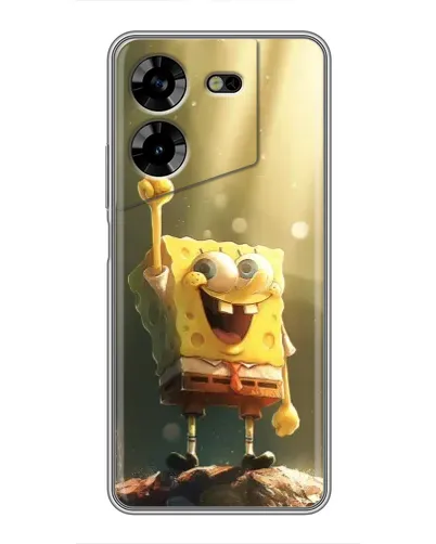 Чехол для TECNO POVA 5 (LG7n) с картинкой «Сияющий Спанч Боб»