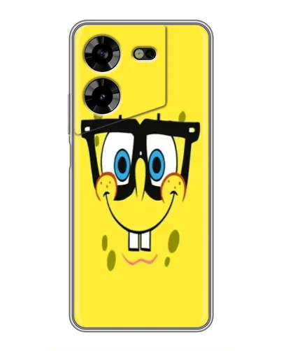 Чехол для TECNO POVA 5 (LG7n) с картинкой «Минималистичный Спанч Боб» Чехол для TECNO POVA 5 (LG7n) с картинкой «Минималистичный Спанч Боб»