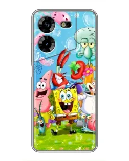 Чохол для TECNO POVA 5 (LG7n) з картинкою «Губка Боб та друзі»