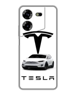 Чехол для TECNO POVA 5 (LG7n) с картинкой «Tesla White Style»