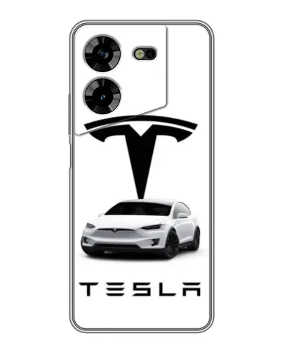 Чехол для TECNO POVA 5 (LG7n) с картинкой «Tesla White Style» Чехол для TECNO POVA 5 (LG7n) с картинкой «Tesla White Style»