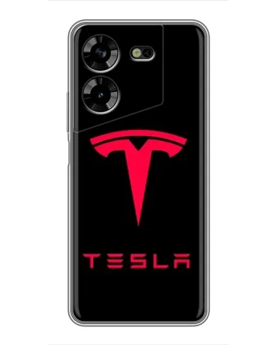 Чехол для TECNO POVA 5 (LG7n) с картинкой «Tesla Red Logo» Чехол для TECNO POVA 5 (LG7n) с картинкой «Tesla Red Logo»