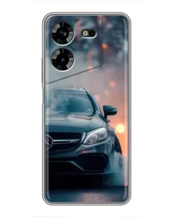 Чехол для TECNO POVA 5 (LG7n) с картинкой «Mercedes — ночной город»
