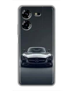 Чехол для TECNO POVA 5 (LG7n) с картинкой «Mercedes на черном»