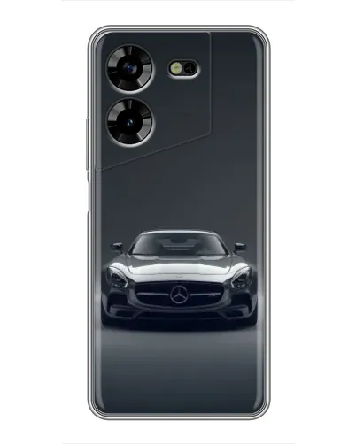 Чехол для TECNO POVA 5 (LG7n) с картинкой «Mercedes на черном»