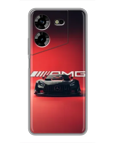 Чехол для TECNO POVA 5 (LG7n) с картинкой «Mercedes AMG — красная линия»