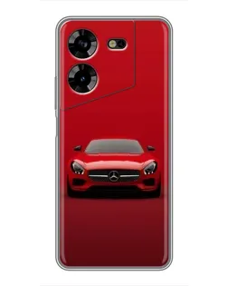 Чехол для TECNO POVA 5 (LG7n) с картинкой «Красный Mercedes AMG»