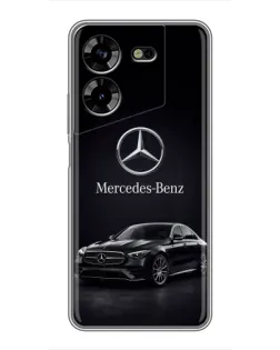 Чехол для TECNO POVA 5 (LG7n) с картинкой «Mercedes — решетка радиатора»