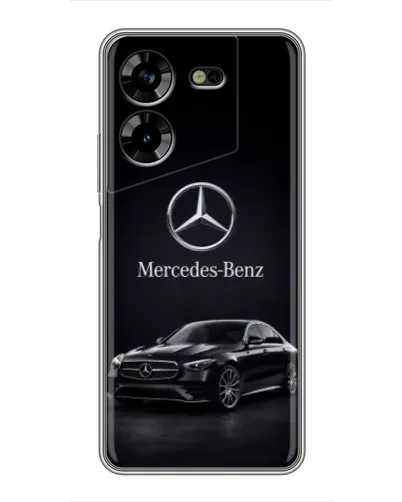 Чехол для TECNO POVA 5 (LG7n) с картинкой «Mercedes — решетка радиатора»