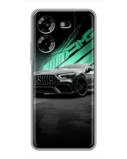 Чехол для TECNO POVA 5 (LG7n) с картинкой «Темный Mercedes AMG»