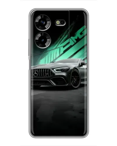 Чехол для TECNO POVA 5 (LG7n) с картинкой «Темный Mercedes AMG»