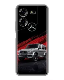 Чехол для TECNO POVA 5 (LG7n) с картинкой «Mercedes G-Class красный»