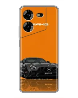 Чехол для TECNO POVA 5 (LG7n) с картинкой «Оранжевый Mercedes AMG»