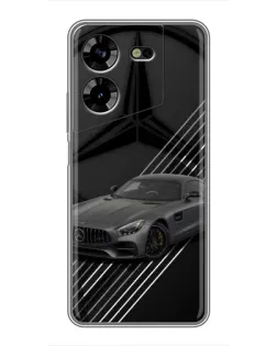 Чехол для TECNO POVA 5 (LG7n) с картинкой «Mercedes AMG — графика»