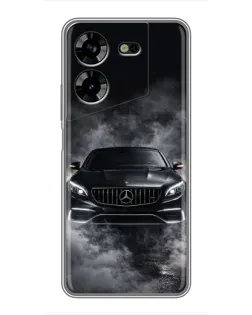 Чехол для TECNO POVA 5 (LG7n) с картинкой «Mercedes в дыму»