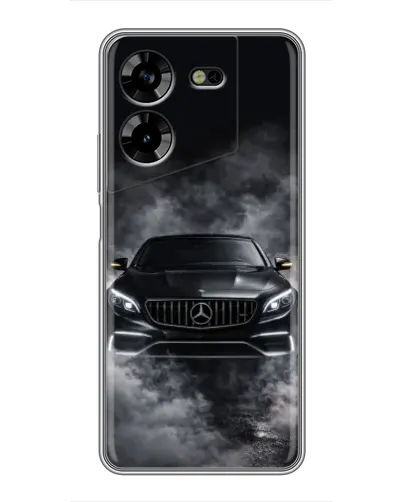 Чехол для TECNO POVA 5 (LG7n) с картинкой «Mercedes в дыму»