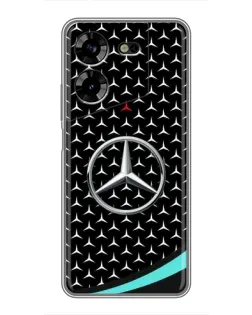 Чехол для TECNO POVA 5 (LG7n) с картинкой «Mercedes — бирюзовый акцент»