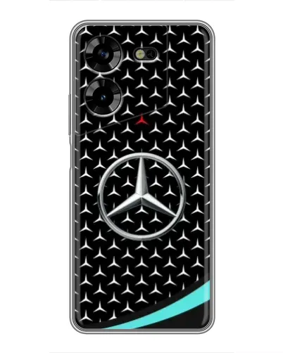 Чехол для TECNO POVA 5 (LG7n) с картинкой «Mercedes — бирюзовый акцент»