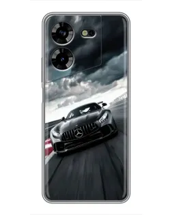 Чехол для TECNO POVA 5 (LG7n) с картинкой «Гоночный Mercedes AMG»