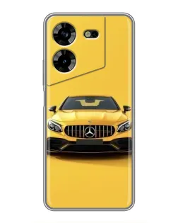 Чехол для TECNO POVA 5 (LG7n) с картинкой «Желтый Mercedes GT»