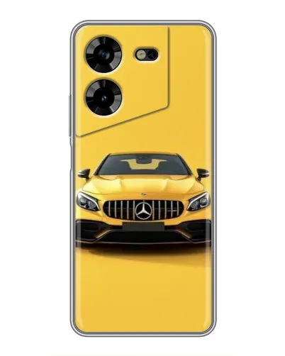 Чехол для TECNO POVA 5 (LG7n) с картинкой «Желтый Mercedes GT»