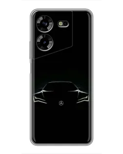 Чохол для TECNO POVA 5 (LG7n) з картинкою «Mercedes — силует авто»