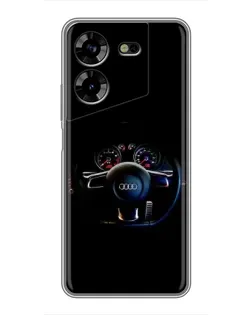 Чохол для TECNO POVA 5 (LG7n) з картинкою «Салон Audi — кермо» Чохол для TECNO POVA 5 (LG7n) з картинкою «Салон Audi — кермо»