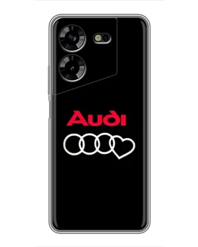 Чехол для TECNO POVA 5 (LG7n) с картинкой «Логотип Audi Heart»