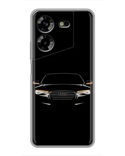 Чехол для TECNO POVA 5 (LG7n) с картинкой «Audi — ночной контур»
