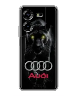 Чехол для TECNO POVA 5 (LG7n) с картинкой «Пантера и Audi»