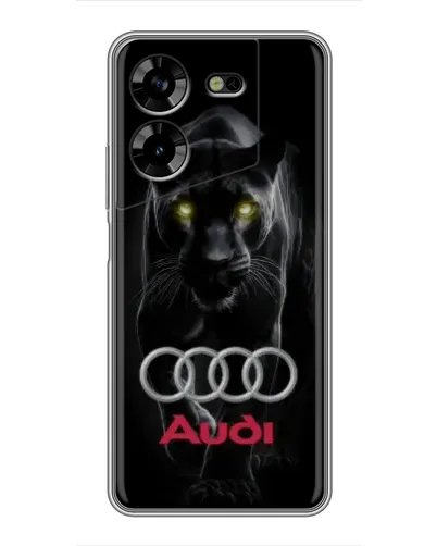 Чехол для TECNO POVA 5 (LG7n) с картинкой «Пантера и Audi»
