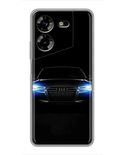 Чехол для TECNO POVA 5 (LG7n) с картинкой «Audi в неоне»