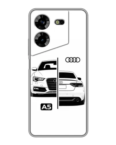Чехол для TECNO POVA 5 (LG7n) с картинкой «Audi — контрастный дизайн»