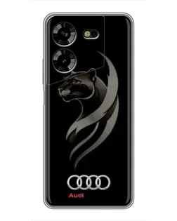 Чехол для TECNO POVA 5 (LG7n) с картинкой «Графика — пантера и Audi»